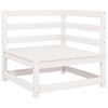 vidaXL Canap&eacute; d'angle de jardin blanc bois de pin massif