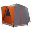 vidaXL Tente Cabane avec toit Gris et orange 320 x 320 x 203 cm