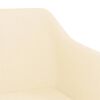 vidaXL Chaises pivotantes &agrave; manger lot de 4 Cr&egrave;me Tissu