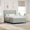 vidaXL Lit &agrave; ressorts avec matelas Gris clair 160 x 200 cm Velours