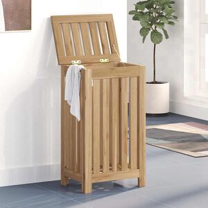 vidaXL Bac &agrave; linge 35x25x60 cm bois de teck massif