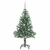 vidaXL Arbre de No&euml;l artificiel floconn&eacute; de neige avec lumi&egrave;re LED
