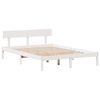 vidaXL Lit biblioth&egrave;que sans matelas blanc 140x200 cm bois pin massif