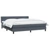 vidaXL Sommier &agrave; lattes de lit et matelas gris fonc&eacute; 180x210cm velours
