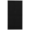 vidaXL Armoire de bureau avec porte coulissante Noir 90x40x180cm Acier