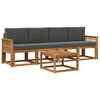 vidaXL Ensemble de canap&eacute;s d'ext&eacute;rieur 5 pcs Naturel et Anthracite