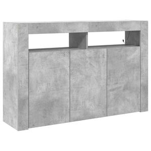vidaXL Buffet Gris b&eacute;ton 116 x 30 x 75 cm Bois d'ing&eacute;nierie