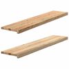 vidaXL Appuis de fen&ecirc;tre 2 pcs non trait&eacute; 120x25x2cm bois ch&ecirc;ne massif