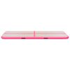 vidaXL Tapis gonflable de gymnastique avec pompe 600x100x10cm PVC Rose