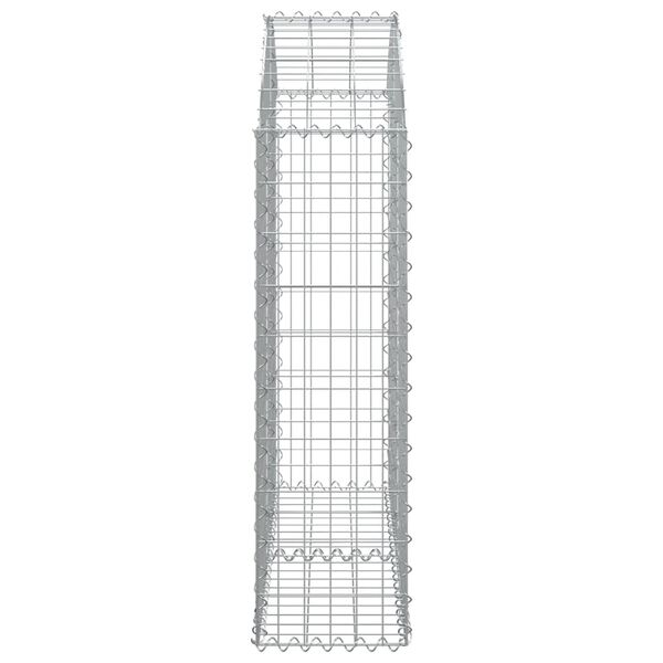 vidaXL Panier de gabions arqué 100x30x100/120 cm Fer galvanisé