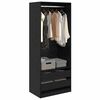vidaXL Armoire Ch&ecirc;ne noir 80 x 50 x 200 cm Bois d'ing&eacute;nierie