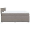 vidaXL Sommier &agrave; lattes de lit avec matelas Taupe 200x200 cm Tissu