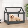 vidaXL Lit pour chien Gris 81x60x70 cm Bois de pin solide