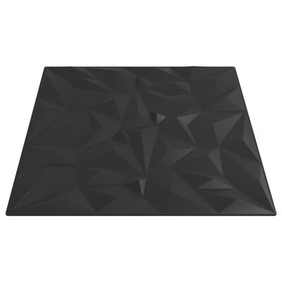 vidaXL Panneaux muraux 12 pcs noir 50x50 cm XPS 3 m² améthyste