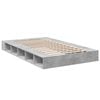 vidaXL Cadre de lit sans matelas gris béton 135x190 cm