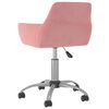vidaXL Chaises pivotantes &agrave; manger lot de 2 Rose Velours