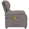 vidaXL Fauteuil électrique de massage Taupe Tissu