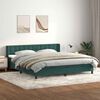 vidaXL Sommier &agrave; lattes de lit et matelas vert fonc&eacute; 200x210cm velours