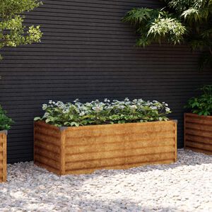 vidaXL Jardini&egrave;re sur&eacute;lev&eacute;e 100x50x36 cm Acier Corten
