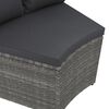 vidaXL Salon de jardin 7 pcs avec coussins R&eacute;sine tress&eacute;e Gris
