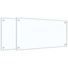 vidaXL Dosserets de cuisine 2 pcs transparent 80x40 cm verre trempé