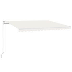 vidaXL Auvent manuel r&eacute;tractable 450x350 cm Cr&egrave;me