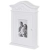 vidaXL Armoire &agrave; cl&eacute;s avec cadre photo Blanc
