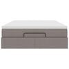 VidaXL Cadre de lit ottoman avec matelas taupe 140x190 cm tissu