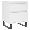 vidaXL Tables de chevet 2 pcs blanc 40x35x50 cm bois d&rsquo;ing&eacute;nierie
