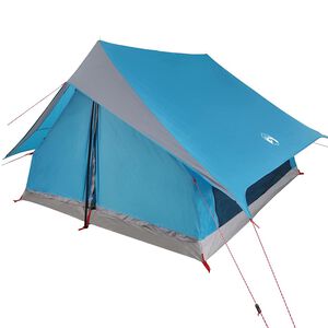 vidaXL Tente familiale avec toit Bleu et gris 315 x 286 x 200 cm