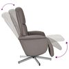 vidaXL Fauteuil inclinable de massage avec repose-pieds taupe tissu
