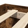 vidaXL Cadre de lit et tête de lit sans matelas chêne fumé 120x190 cm
