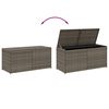 vidaXL Bo&icirc;te de rangement de jardin gris 283L r&eacute;sine tress&eacute;e