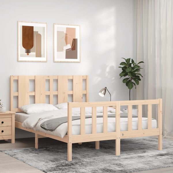 vidaXL Cadre de lit sans matelas 140x190 cm bois de pin massif