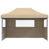 vidaXL Tente de f&ecirc;te Beige 279 x 410 x 315 cm Tissu Oxford
