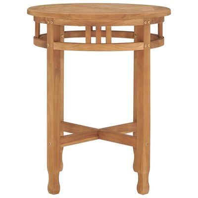 vidaXL Table de bistro Ø60x75,5 cm bois de teck solide