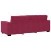 vidaXL Ensemble de canap&eacute;s 3 pcs avec coussins Rouge bordeaux Velours