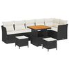 vidaXL Ensemble de canap&eacute; de jardin 9 pc Noir polyrotin