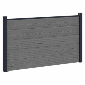 vidaXL Ensemble de Cl&ocirc;ture 180 x 105 cm WPC et Aluminium Gris