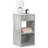 vidaXL Table de chevet avec tiroir gris b&eacute;ton 35x34x66,5 cm