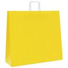 vidaXL Sacs en papier 50 pcs avec poign&eacute;es jaune 54x15x49 cm