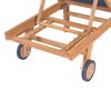vidaXL Chaises longues pliables et roulettes lot de 2 Teck textilène