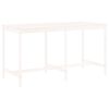 vidaXL Ensemble de bar de jardin 9 pcs blanc bois de pin massif