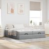 VidaXL Cadre de lit ottoman et matelas gris clair 180x200cm tissu