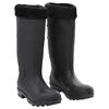 vidaXL Bottes de pluie avec chaussettes amovibles noir taille 39 PVC