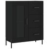 vidaXL Buffet noir 69,5x34x90 cm bois d'ing&eacute;nierie