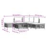 vidaXL Salon de jardin avec coussins 6 pcs blanc acier