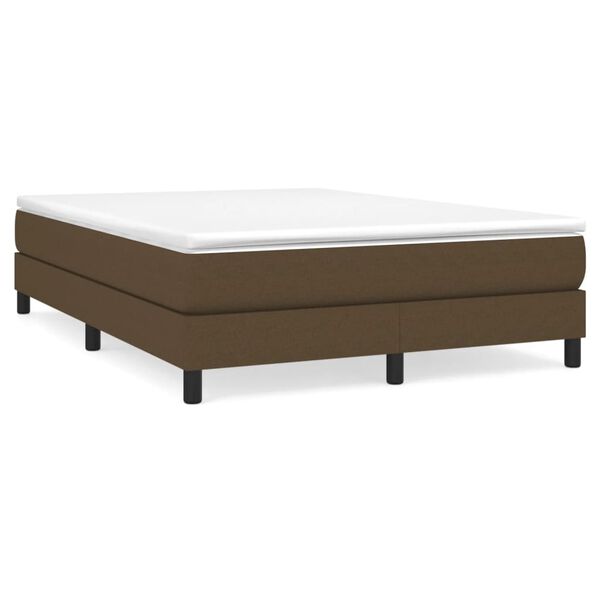vidaXL Sommier &agrave; lattes de lit avec matelas Marron fonc&eacute; 160x200 cm