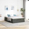 VidaXL Cadre de lit ottoman avec matelas gris foncé 140x190 cm tissu