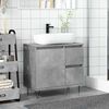 vidaXL Armoire de lavabo de salle de bain gris b&eacute;ton 65x33x60 cm
